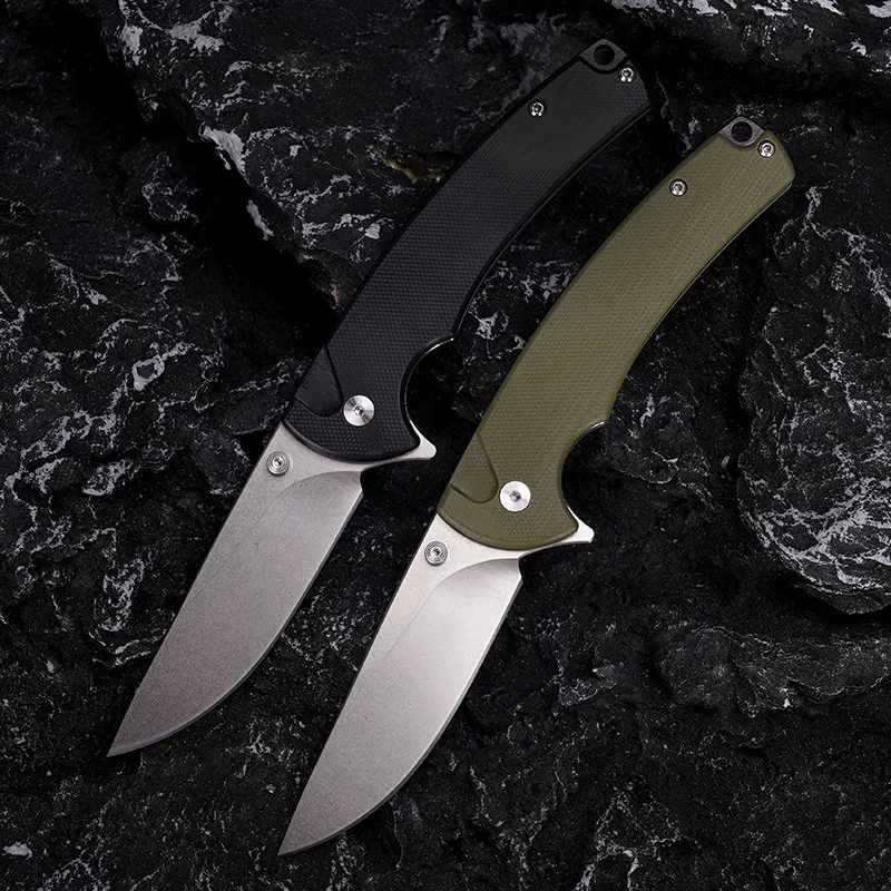 D2 Steel Blade Outdoor Edc Folding Knife With G10 Handle - view 2