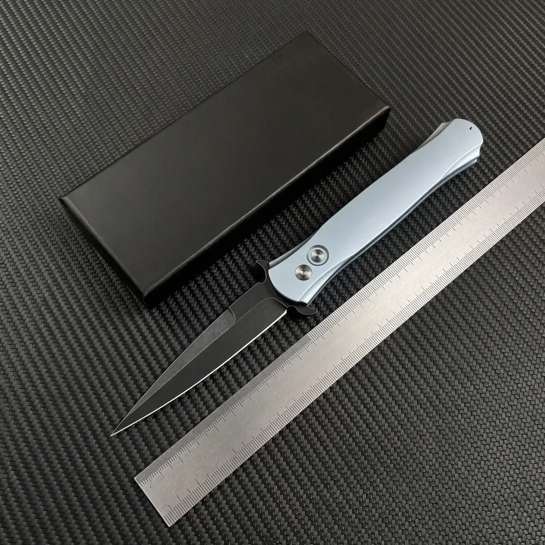 Tactical Folding Knife 154CM Steel Aluminum Handle Side Opening EDC Outdoor Camping Survival Pocket Knife