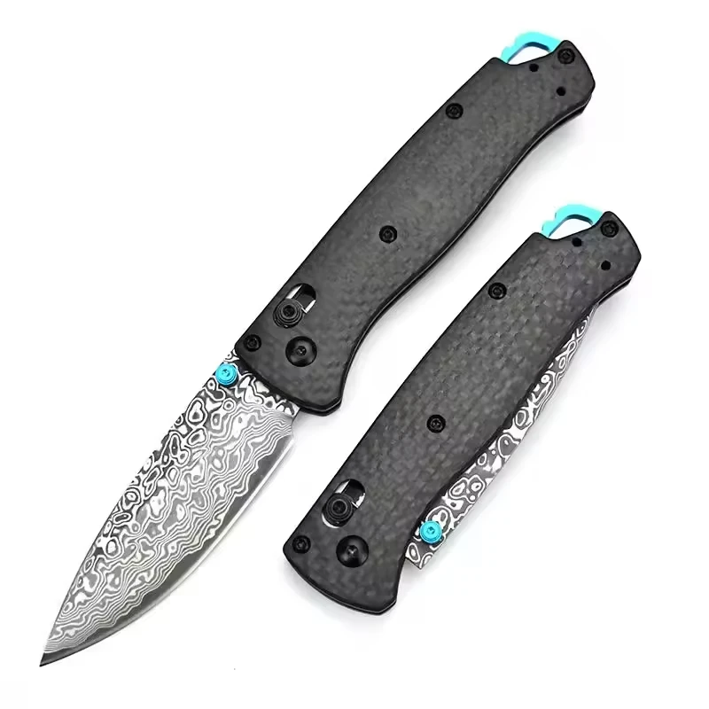 Damascus Steel Handmade Luxury Edc Folding Blade Carbon Fiber Handle High-end Collection Gift Pocket Knife