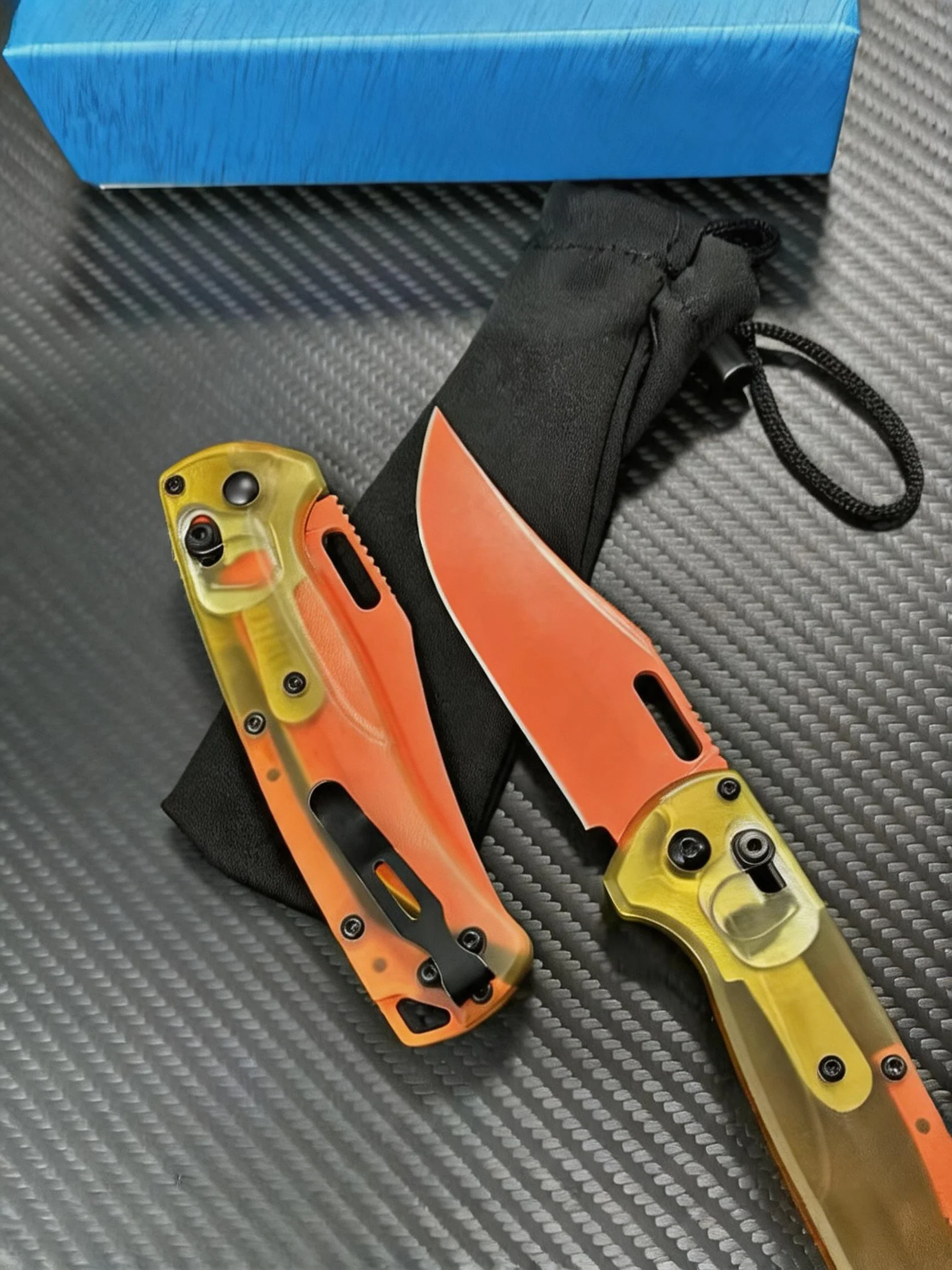 BM15535-PEI Handle Folding Knife - Outdoor Pocket Camping Hunting Survival DIY Multi-functional Tool Knife - Image 2