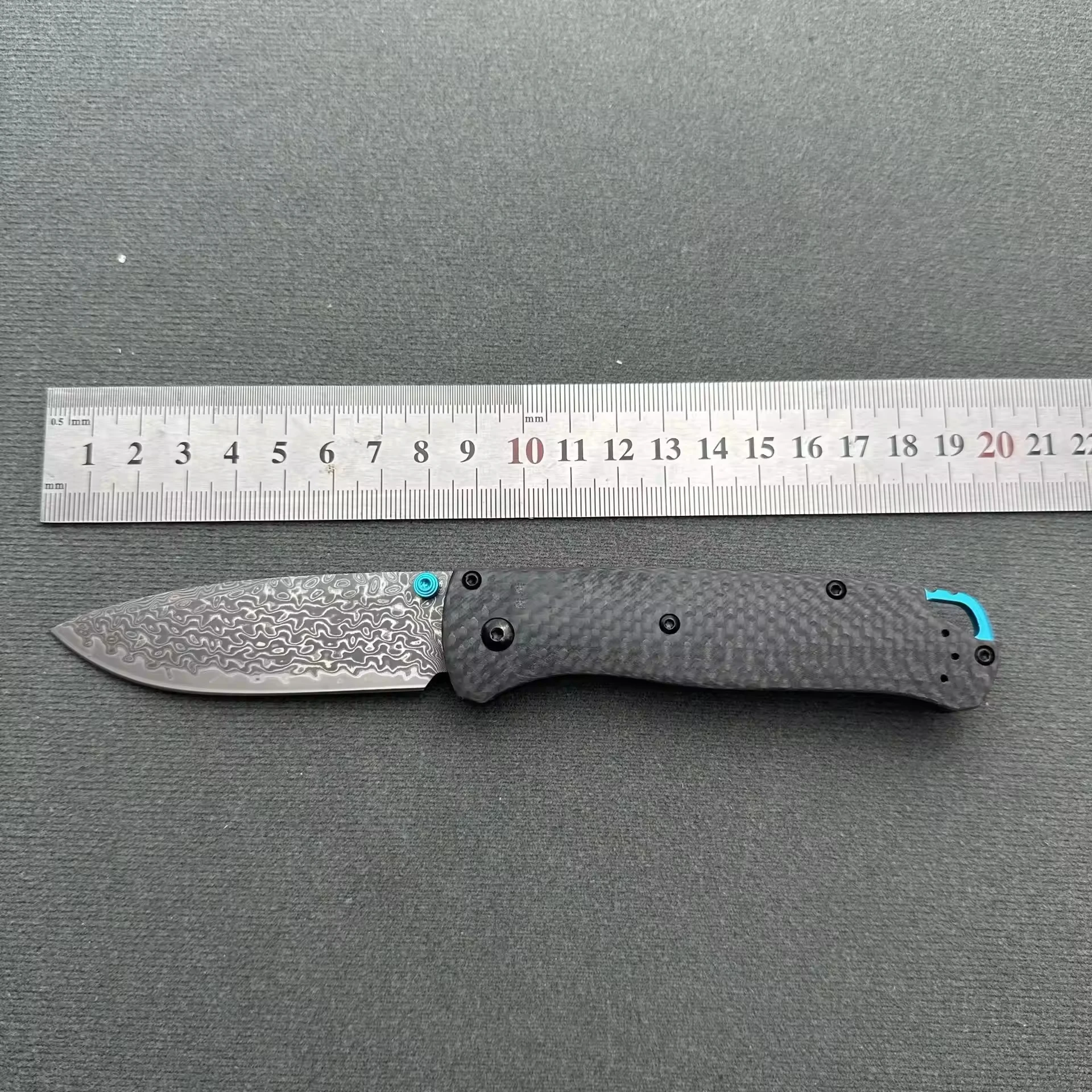 Boutique 533 High-end Collection Gift Pocket Knife Luxury Damascus Steel Folding Blade Carbon Fiber Handle Hun - view 4