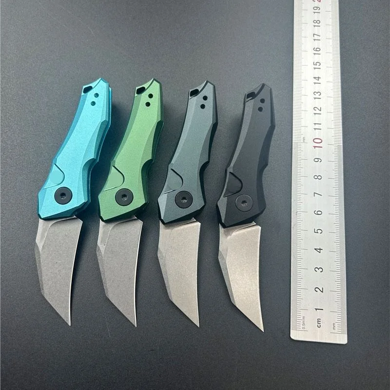 Mini EDC Folding Knife D2 Steel T6 Aluminum Handle Stonewash Pocket Knife Outdoor Camping Survival Lightweight 5