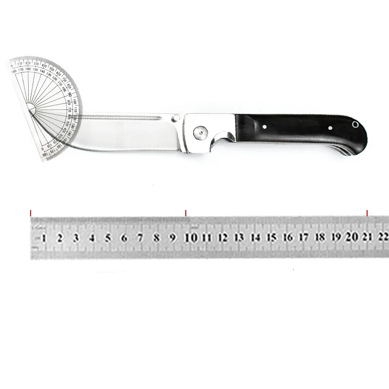 Hot Selling D2 Steel Folding Knife Wooden Handle Tactical Self-defense for Camping Portable Edc Pocket Knife - view 4