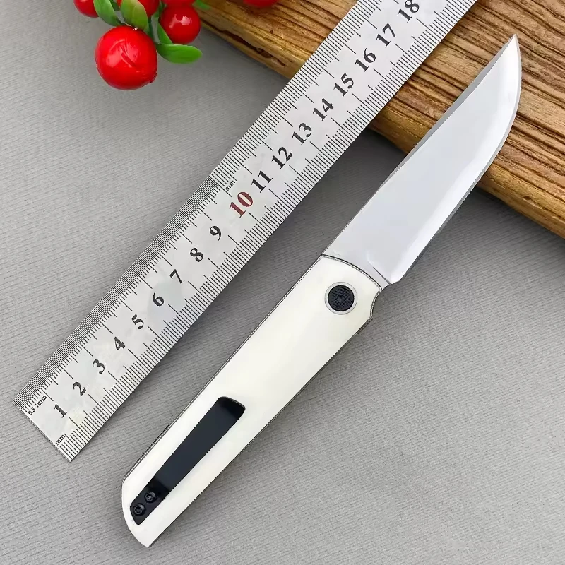 Customization Sharp Beef Bone Handle Camping Hunting Knife Tactical Survival Outdoor Damascus Pocket Knife