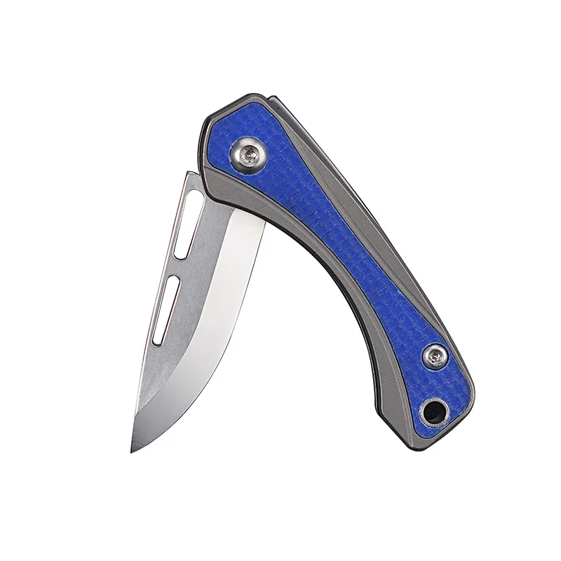 D2 Blade Folding Knife With Titanium Alloy and G10 Handle for Outdoor Camping Customizable Grade - view 5