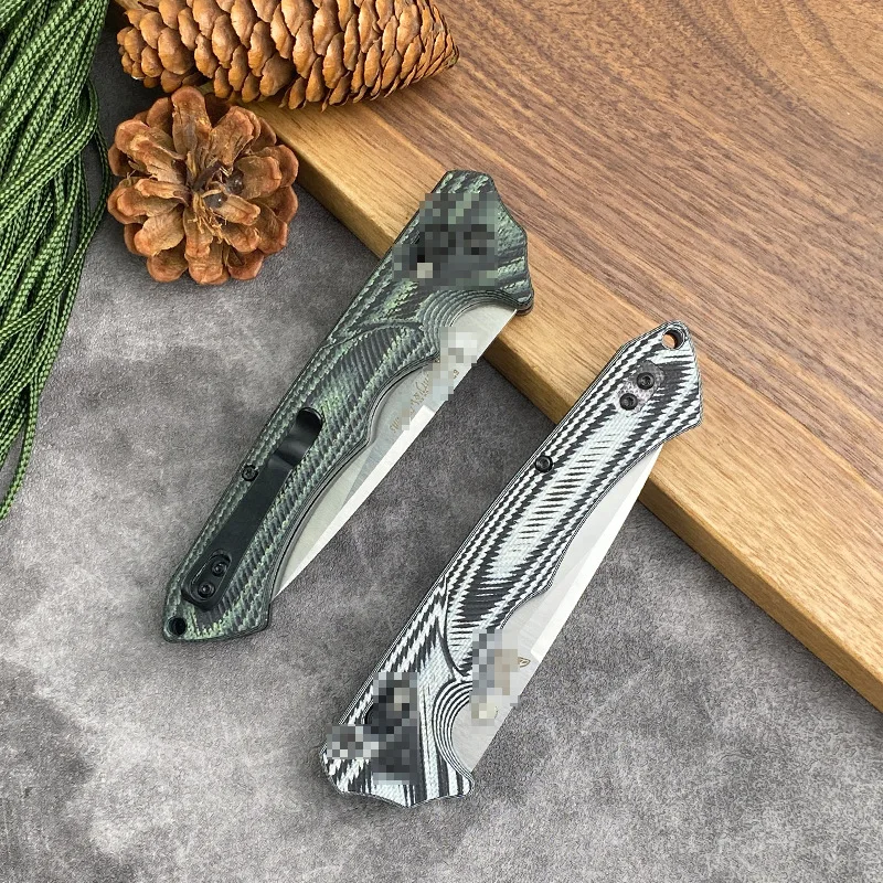 Bm 615bk-1401 Dual Color G10 Handle Outdoor Camping Wilderness Survival Portable Folding Pocket Knife - Image 3