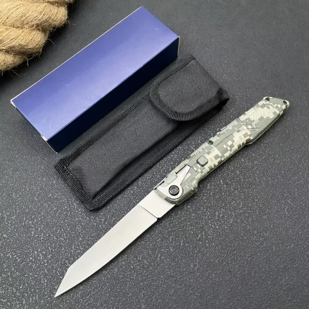 AKC Folding Knife 8Cr13MoV Stainless Steel Blade ABS Handle Large EDC Pocket Knife Outdoor Tool - 图片 2