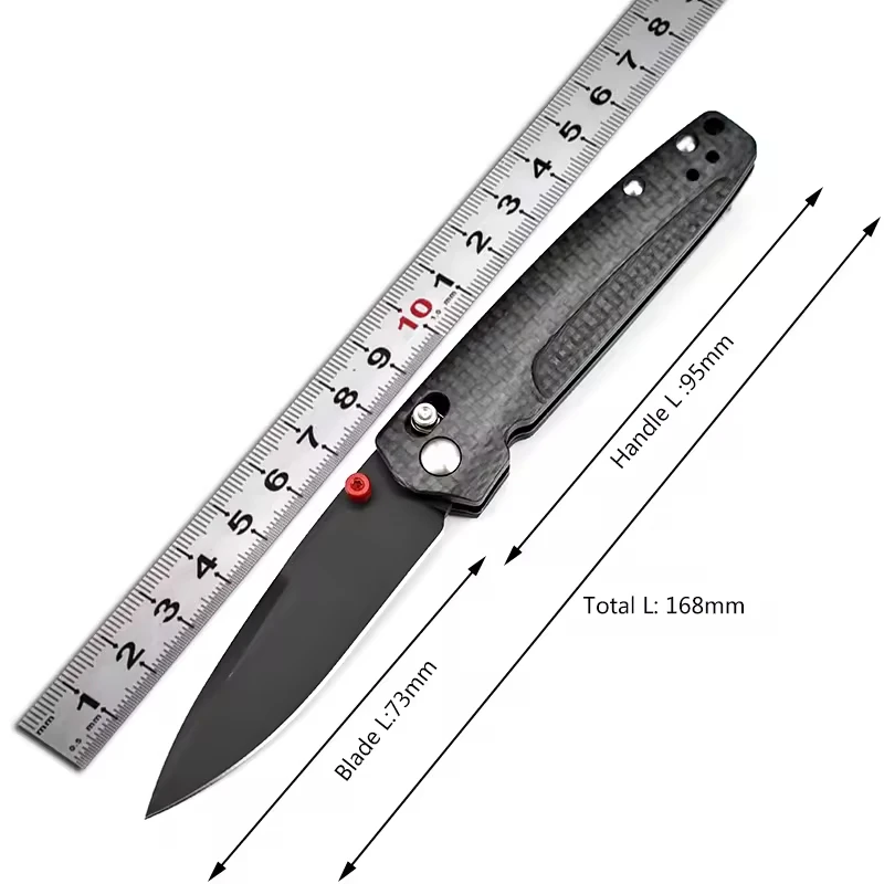 Pocket Knife High Hardness Cpm-d2 Steel Blade Carbon Fiber Handle Outdoor Tactical Folding Precision Craft Hobby - view 6