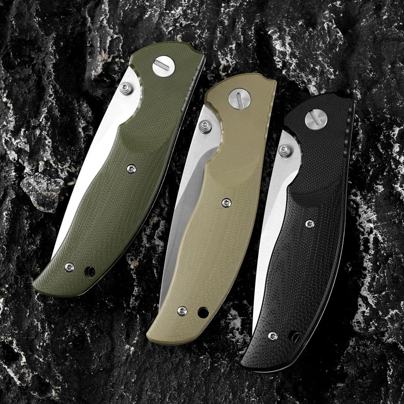 Edc Folding Pocket Knife D2 Steel Blade G10 Handle Outdoor Camping Gift Hunting Knife