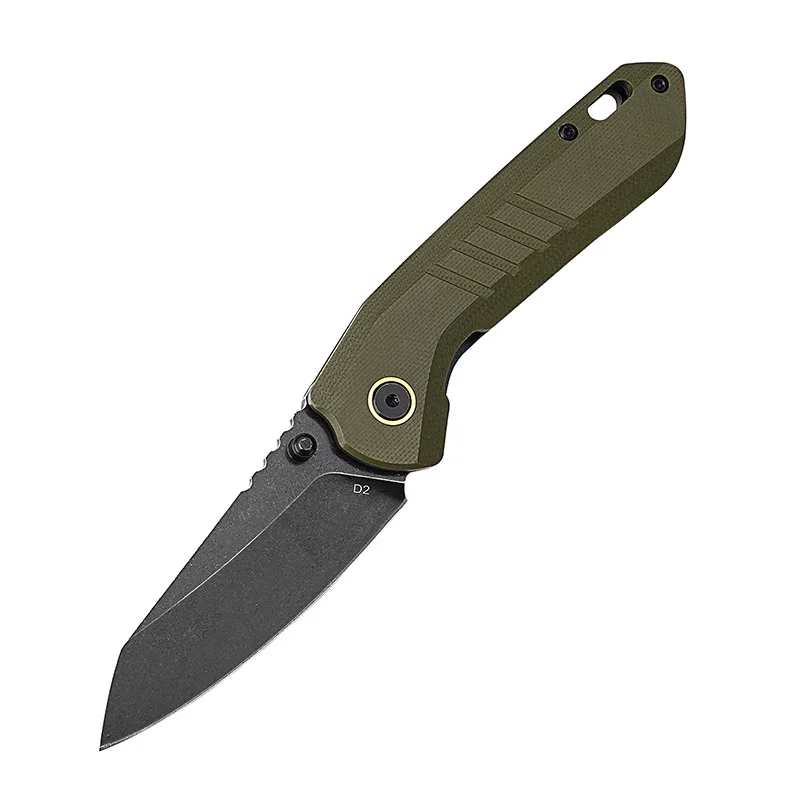 Customizable Edc D2 Steel Folding Pocket Knife With G10 Handle & Ball Bearings System for Outdoor Camping Surviv - view 4