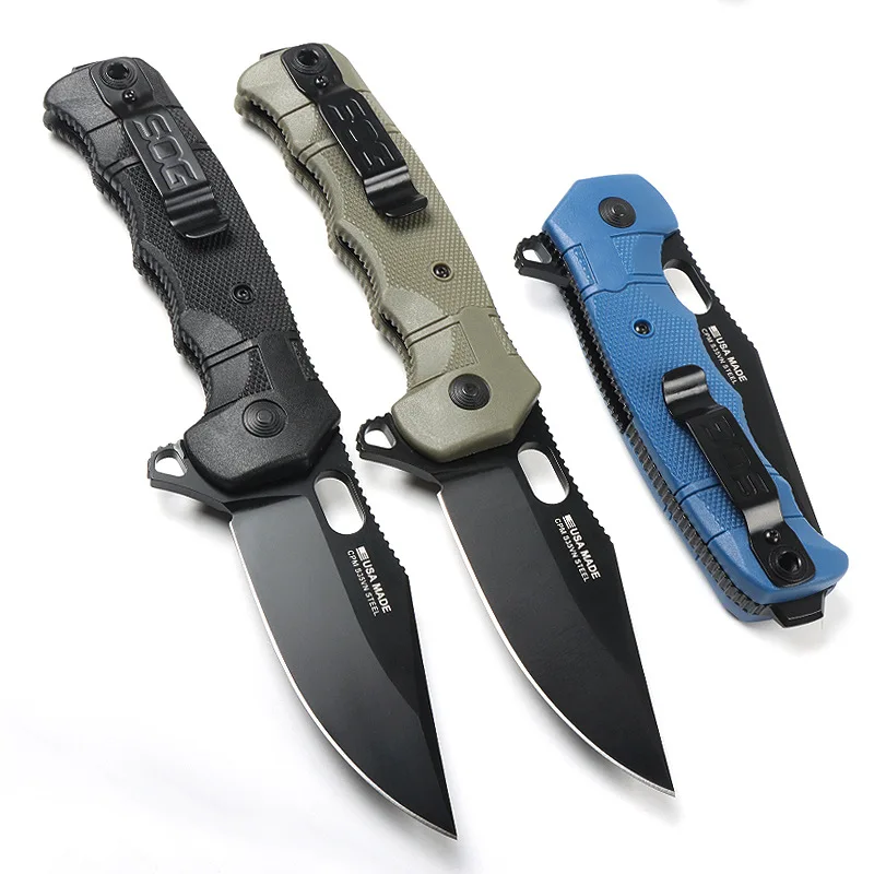 Tactical Folding Pocket Knife 5cr13 Steel Blade Nylon Fiber Handles Camping Survival Tools Self Defense Knife - view 2