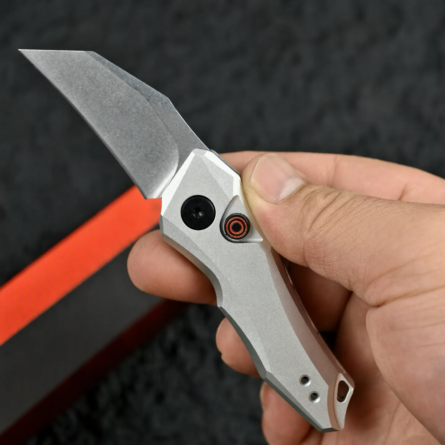 Mini EDC Folding Knife D2 Steel T6 Aluminum Handle Stonewash Pocket Knife Outdoor Camping Survival Lightweight 5 - view 5