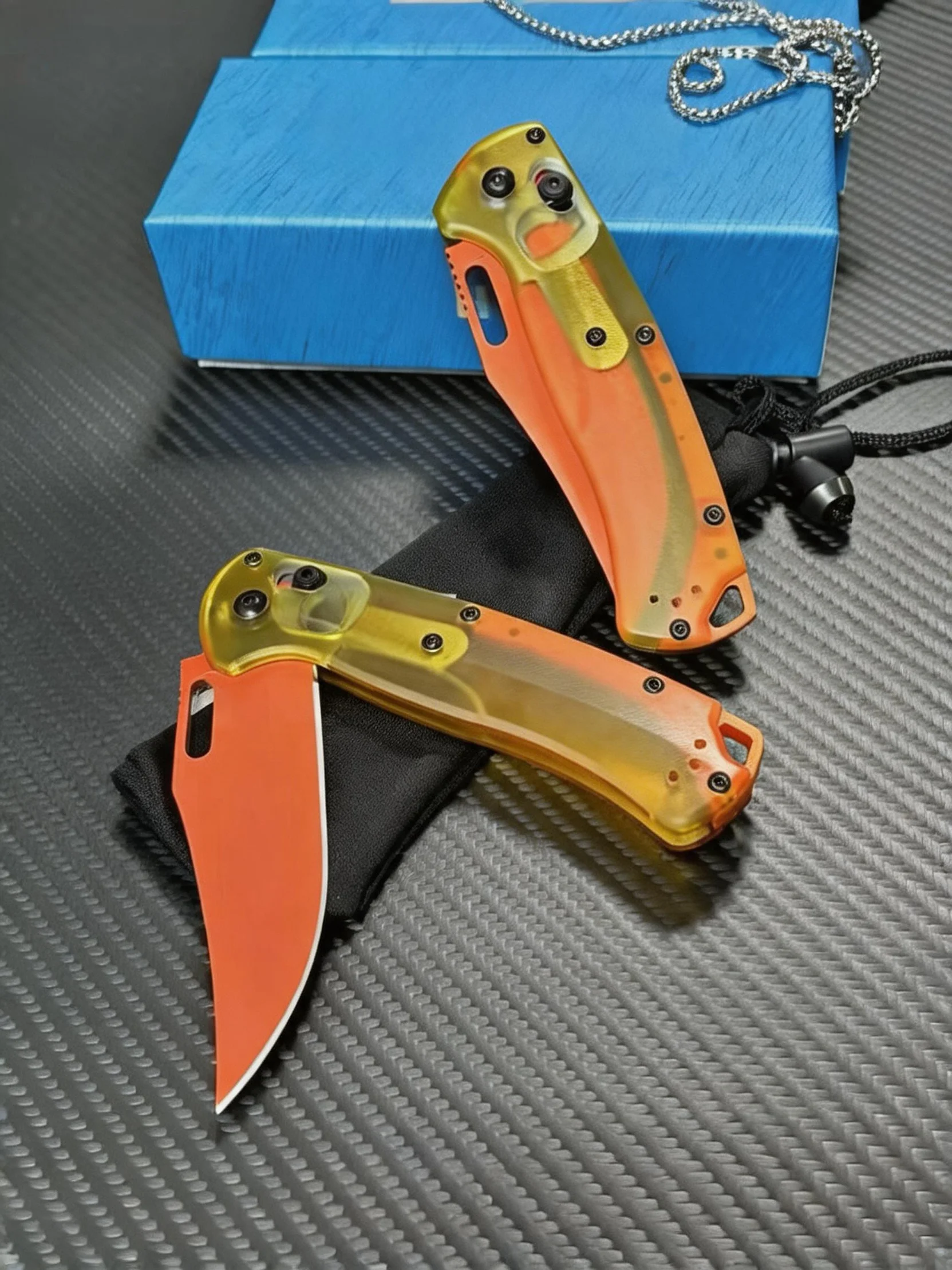 BM15535-PEI Handle Folding Knife - Outdoor Pocket Camping Hunting Survival DIY Multi-functional Tool Knife - Image 4