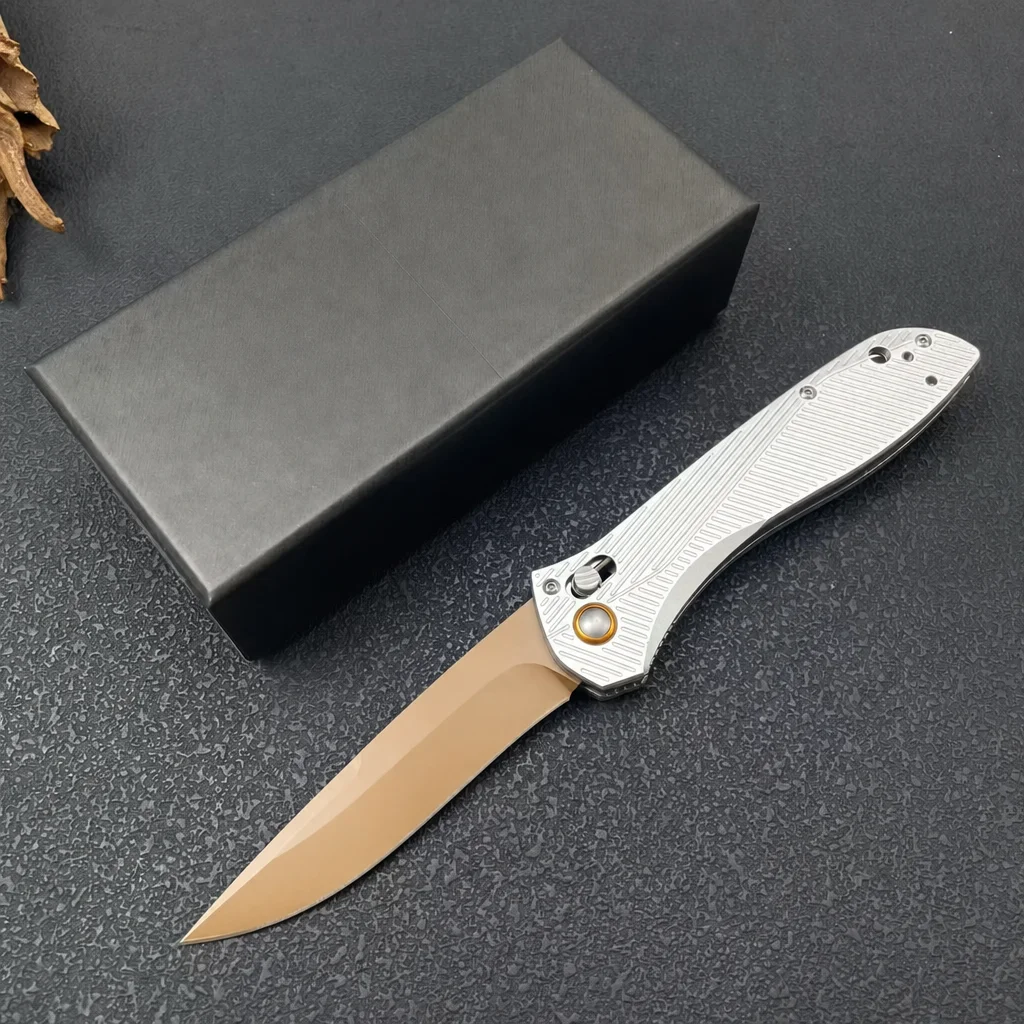 710 Folding Knife 8Cr14MoV Steel Blade Aluminum Handle EDC Pocket Knife Outdoor Tool - Image 4