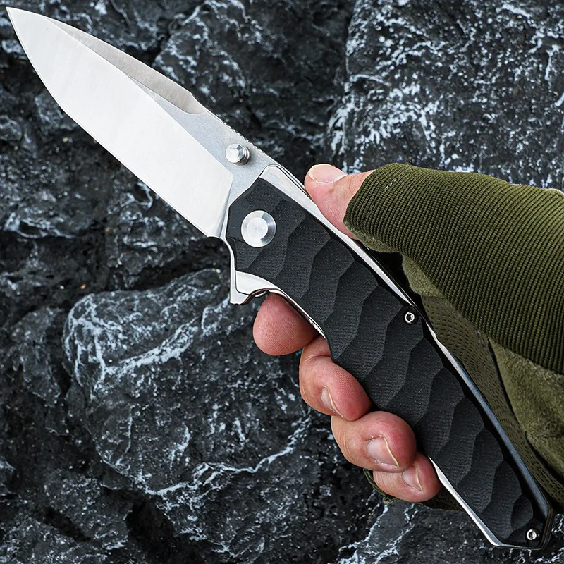G10 Handle D2 Steel Folding Pocket Knife Outdoor Survival Tactical Defense Hunting Camping - view 2