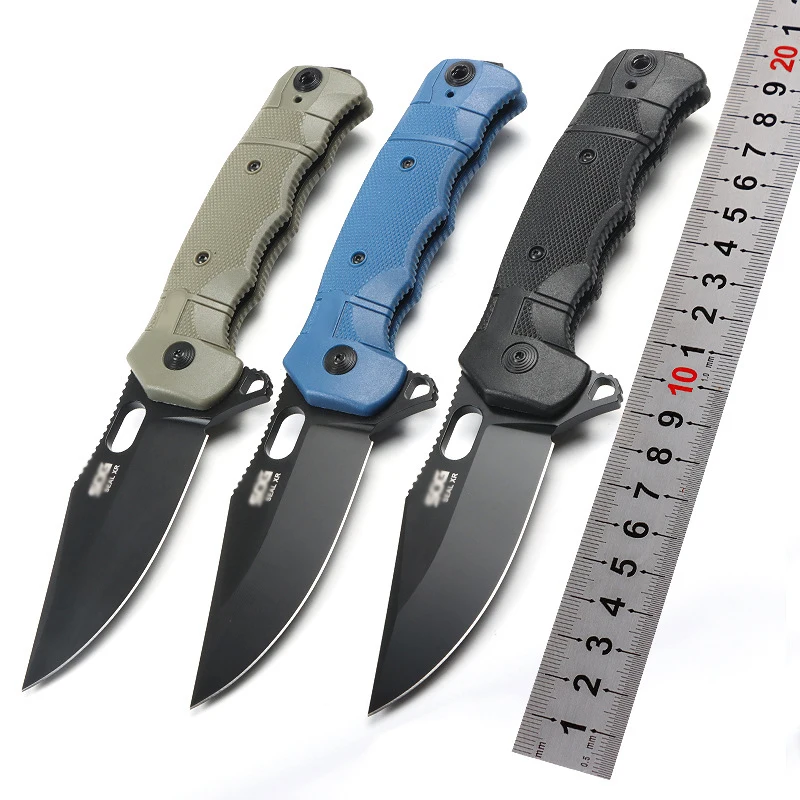 Tactical Folding Pocket Knife 5cr13 Steel Blade Nylon Fiber Handles Camping Survival Tools Self Defense Knife