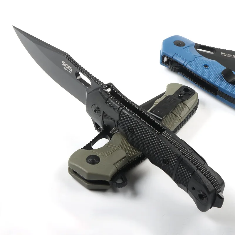 Tactical Folding Pocket Knife 5cr13 Steel Blade Nylon Fiber Handles Camping Survival Tools Self Defense Knife - view 3