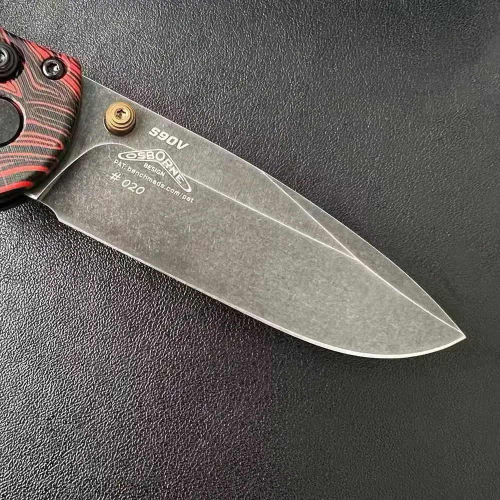 BM585 Top Level Outdoor Stainless Steel Folding Knife for Survival and Self-Defense with DIY Customization G10 - Image 3