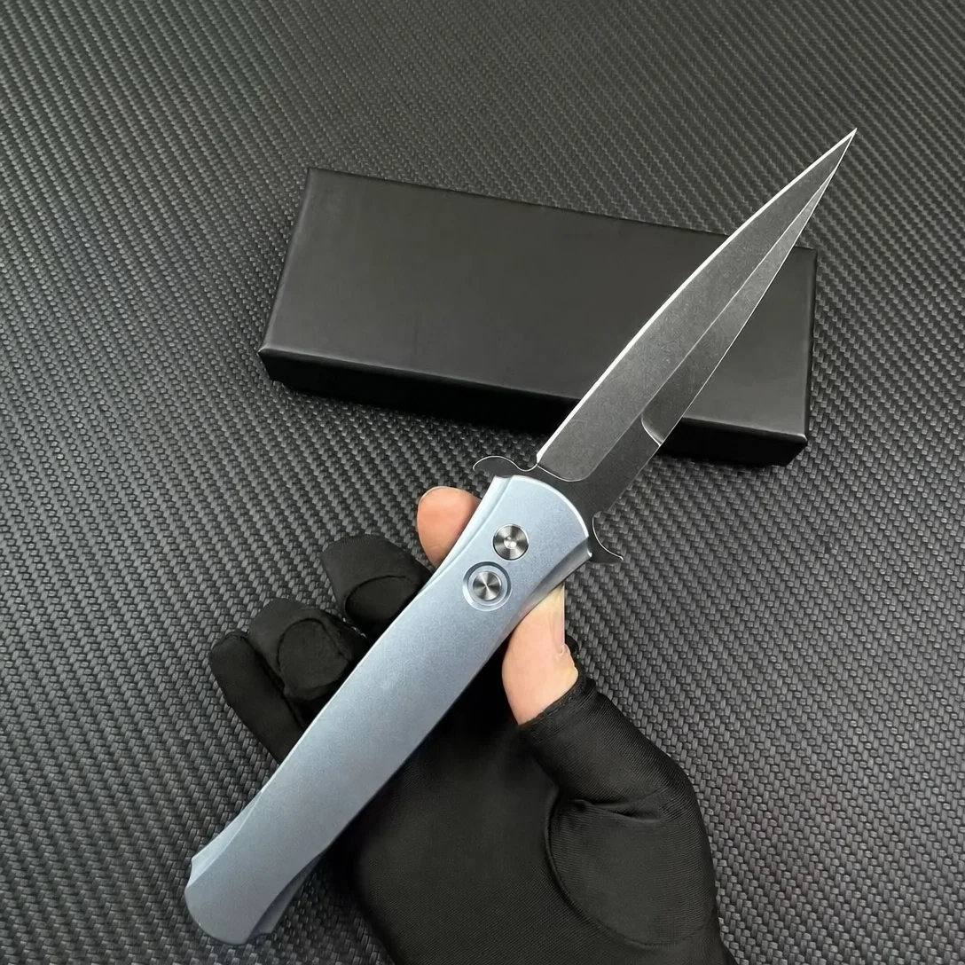 Tactical Folding Knife 154CM Steel Aluminum Handle Side Opening EDC Outdoor Camping Survival Pocket Knife - view 5