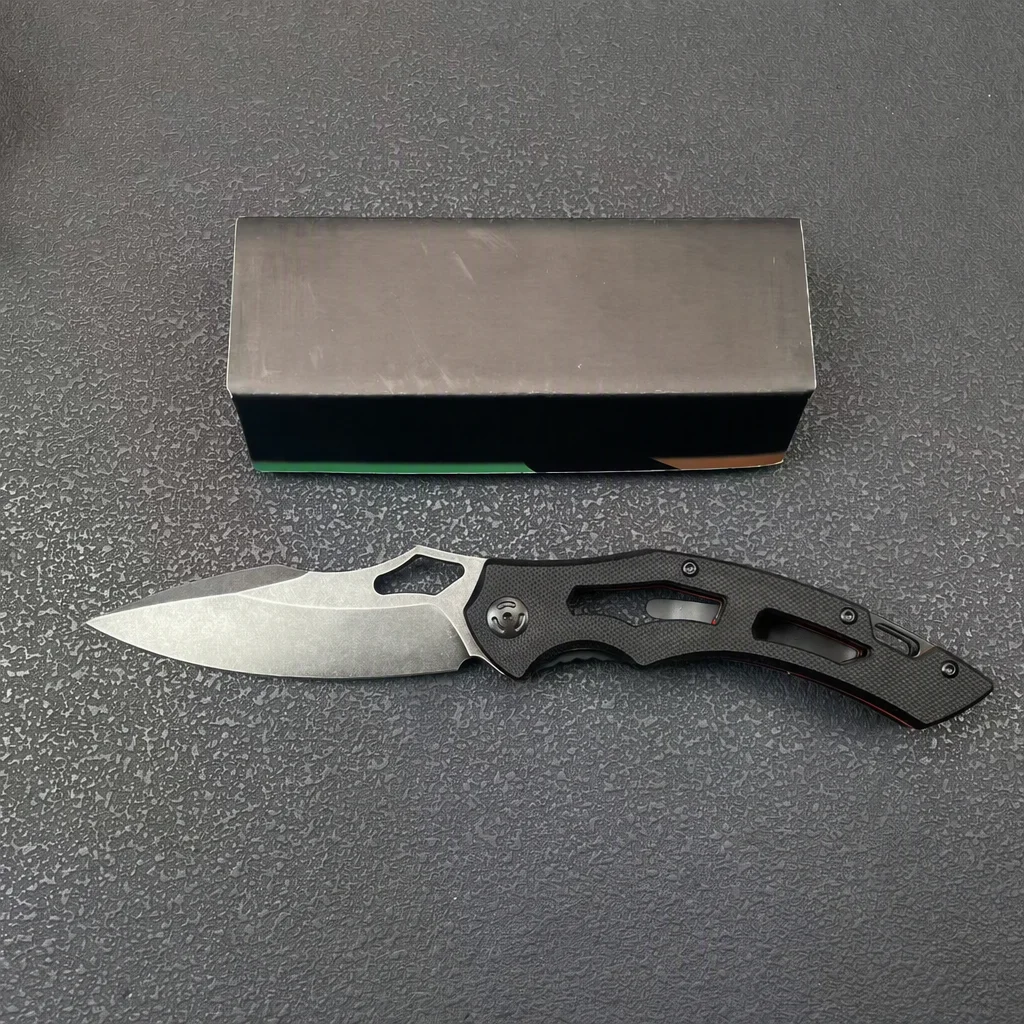 Premium EDC Folding Knife with 8Cr13MoV Steel Blade G10 Handle Compact Pocket Knife Outdoor Survival Tool - view 4