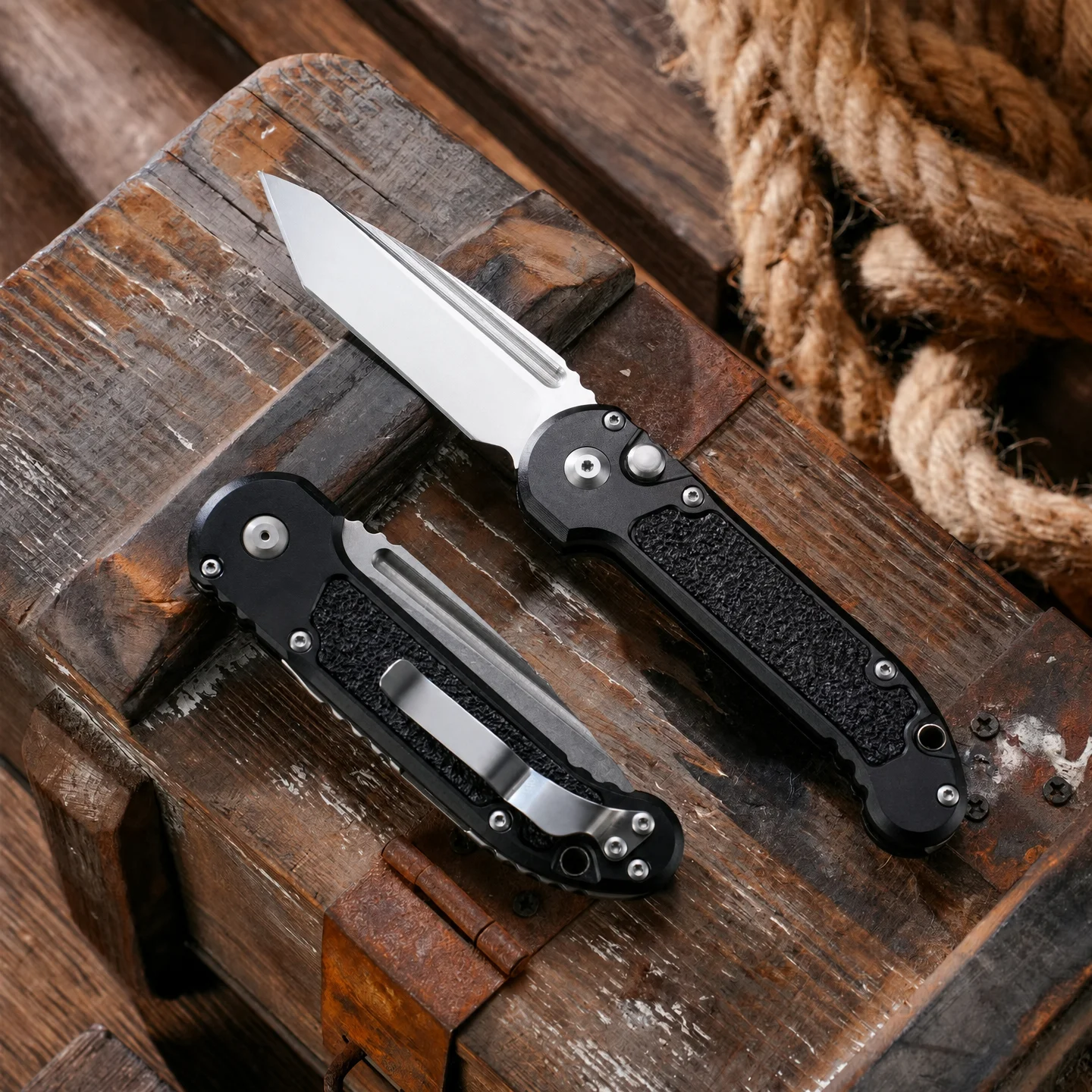 Tactical Folding Knife 8Cr13 Steel Aluminum Handle Button Lock EDC Outdoor Camping Survival Pocket Knife 103g - view 5