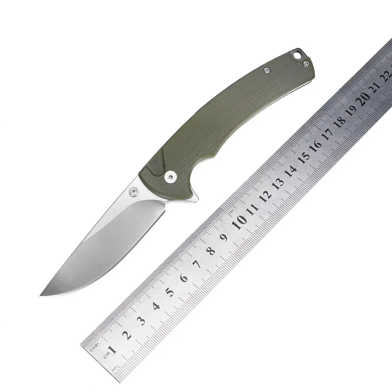 D2 Steel Blade Outdoor Edc Folding Knife With G10 Handle