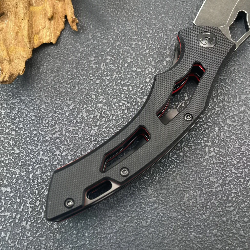 Premium EDC Folding Knife with 8Cr13MoV Steel Blade G10 Handle Compact Pocket Knife Outdoor Survival Tool - view 5