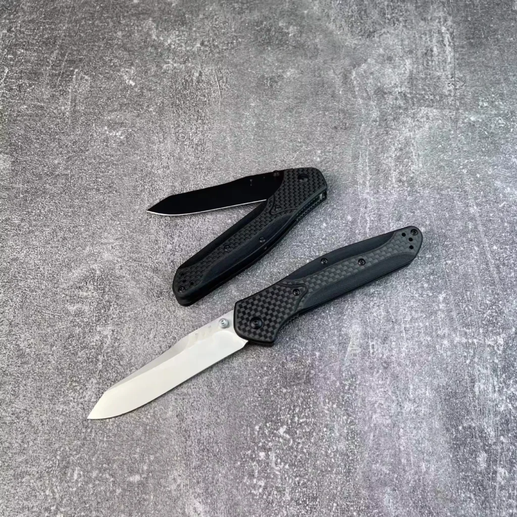 940 Carbon Fiber Handle Folding Knife Camping Self Defense Edc Axis Tactical Pocket Knife