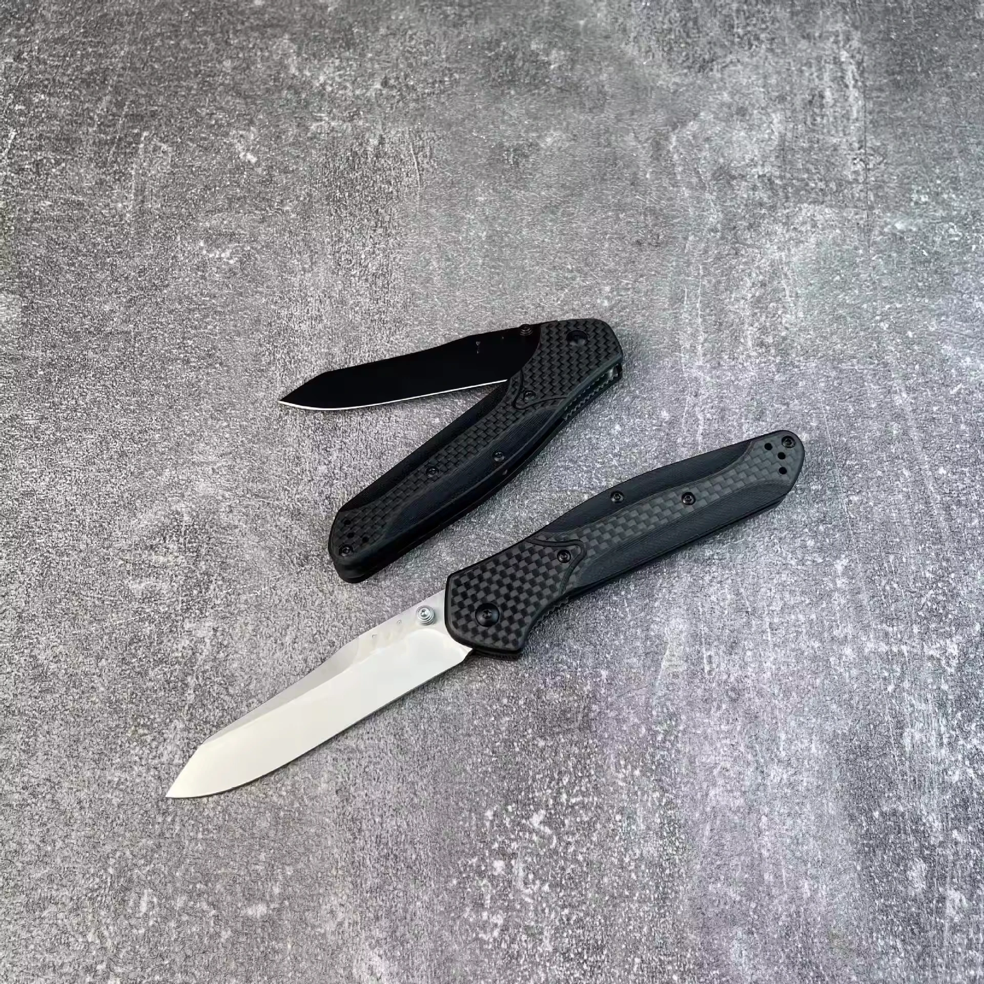 Carbon Fiber Folding Knife Crossbar Lock EDC