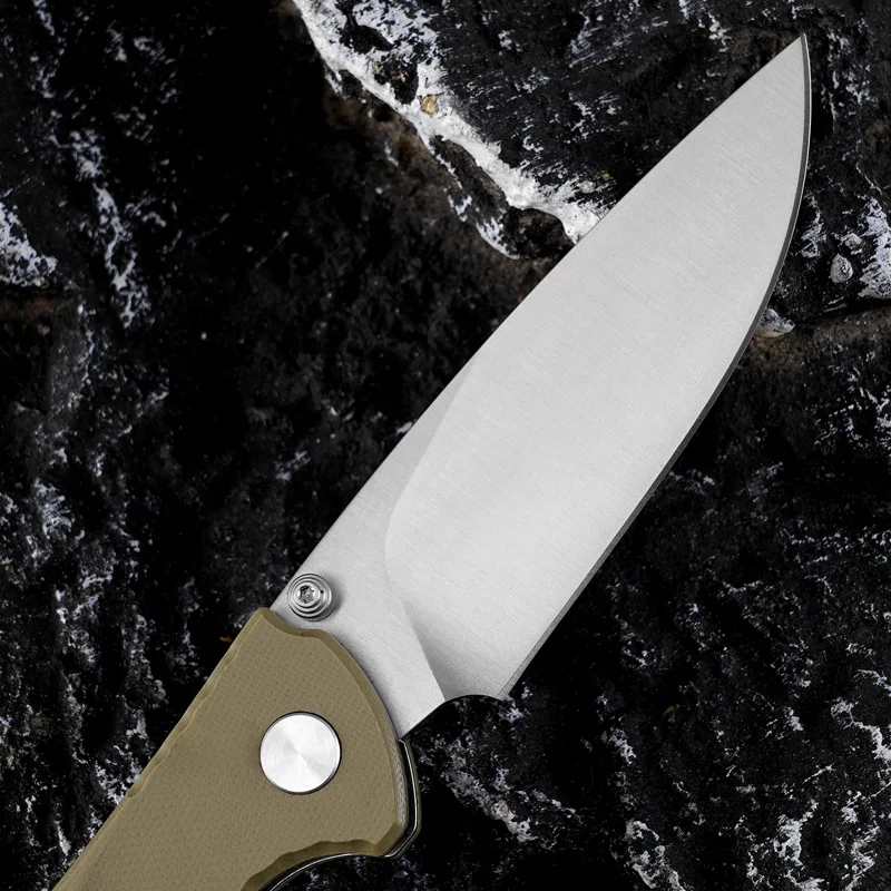 Edc Folding Pocket Knife D2 Steel Blade G10 Handle Outdoor Camping Gift Hunting Knife - view 2