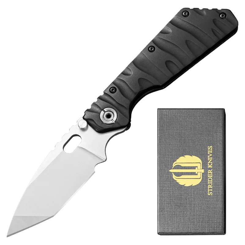 Outdoor Camping Edc D2 Steel Blade Pocket Knife Titanium Alloy Handle Survival Camping Portable Folding Knife Me - view 6