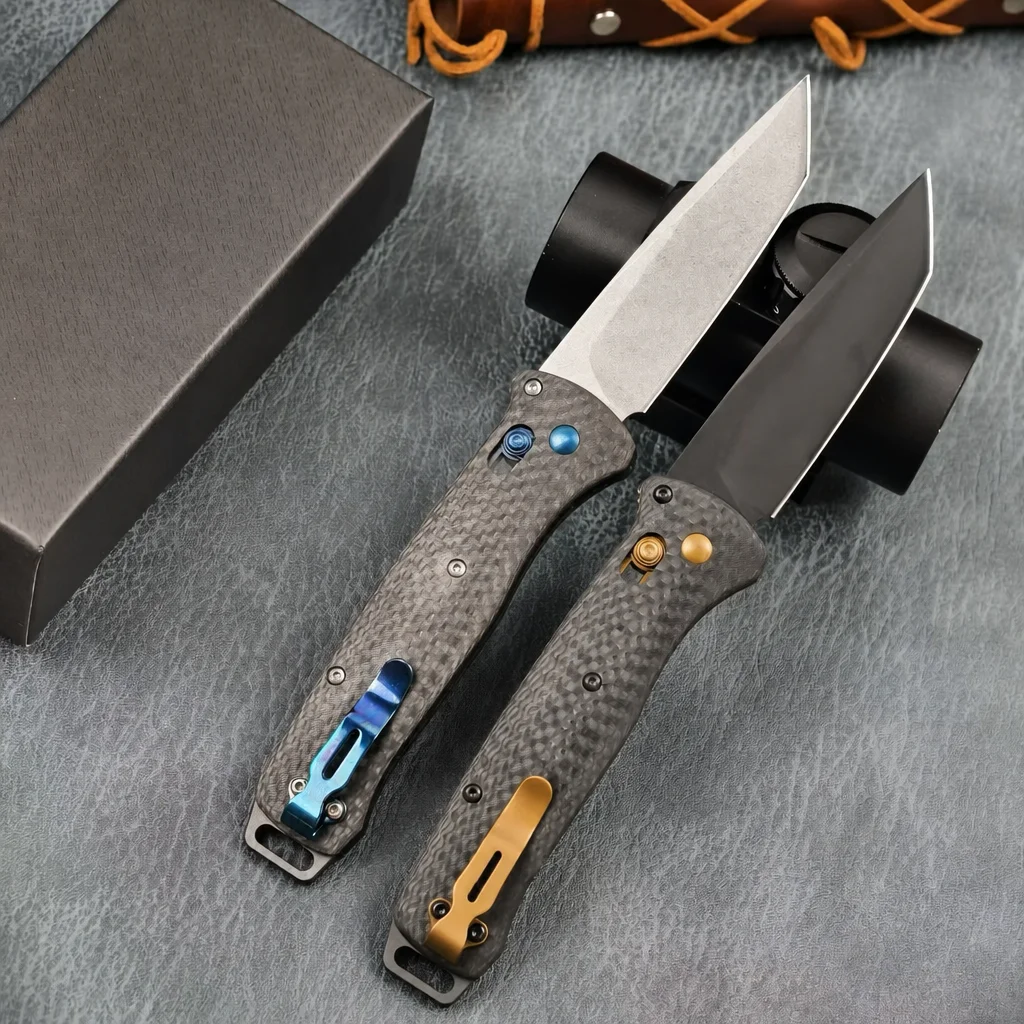 537 Bailout Folding Knife S90V Steel Blade Carbon Fiber Handle Lightweight EDC Pocket Knife