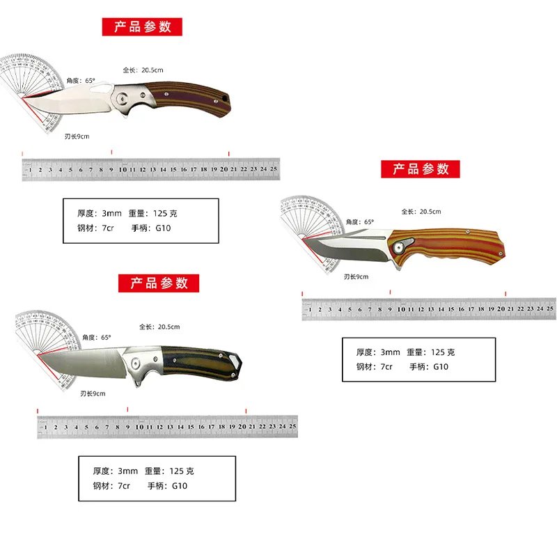 High End Cnc D2 Steel Tanto Camping Pocket Edc Knife Tactical Self-defense G10 Folding Knives for Outdoor - view 2