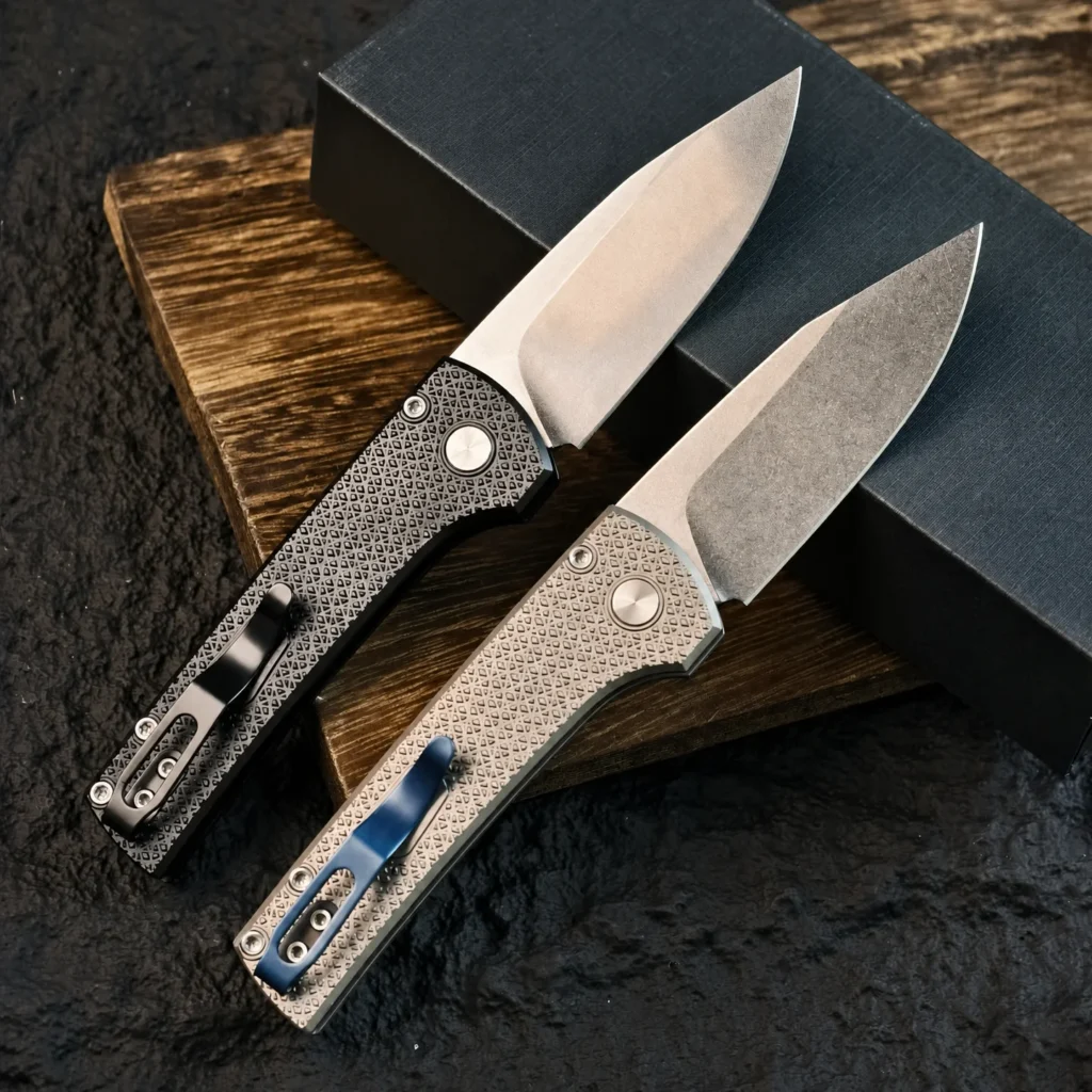 Compact EDC Folding Knife MagnaMax Steel Aluminum Handle Tactical Outdoor Camping Survival Pocket Knife Hunting