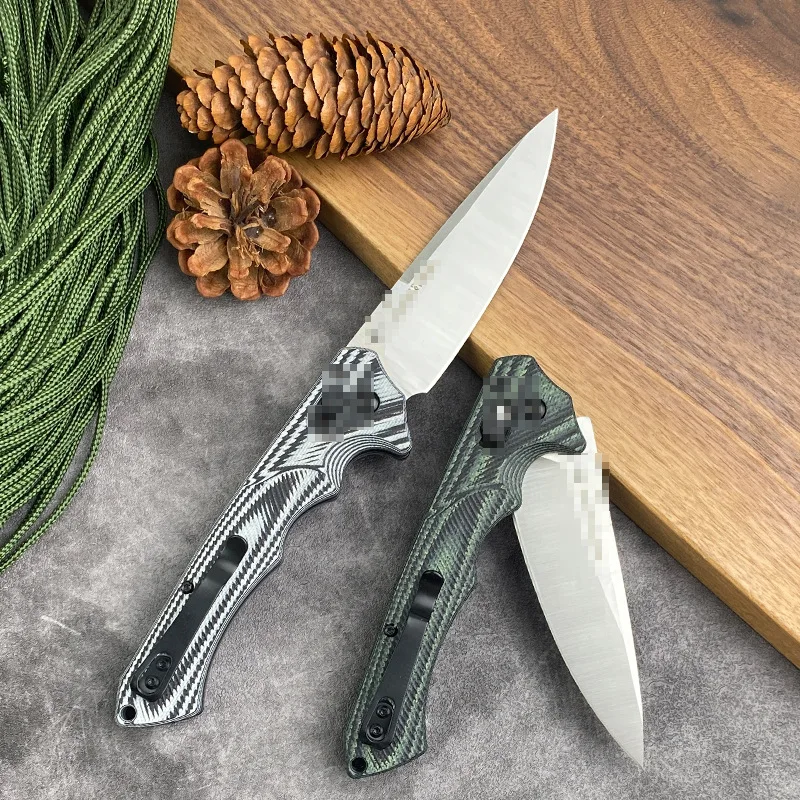 Bm 615bk-1401 Dual Color G10 Handle Outdoor Camping Wilderness Survival Portable Folding Pocket Knife - Image 2