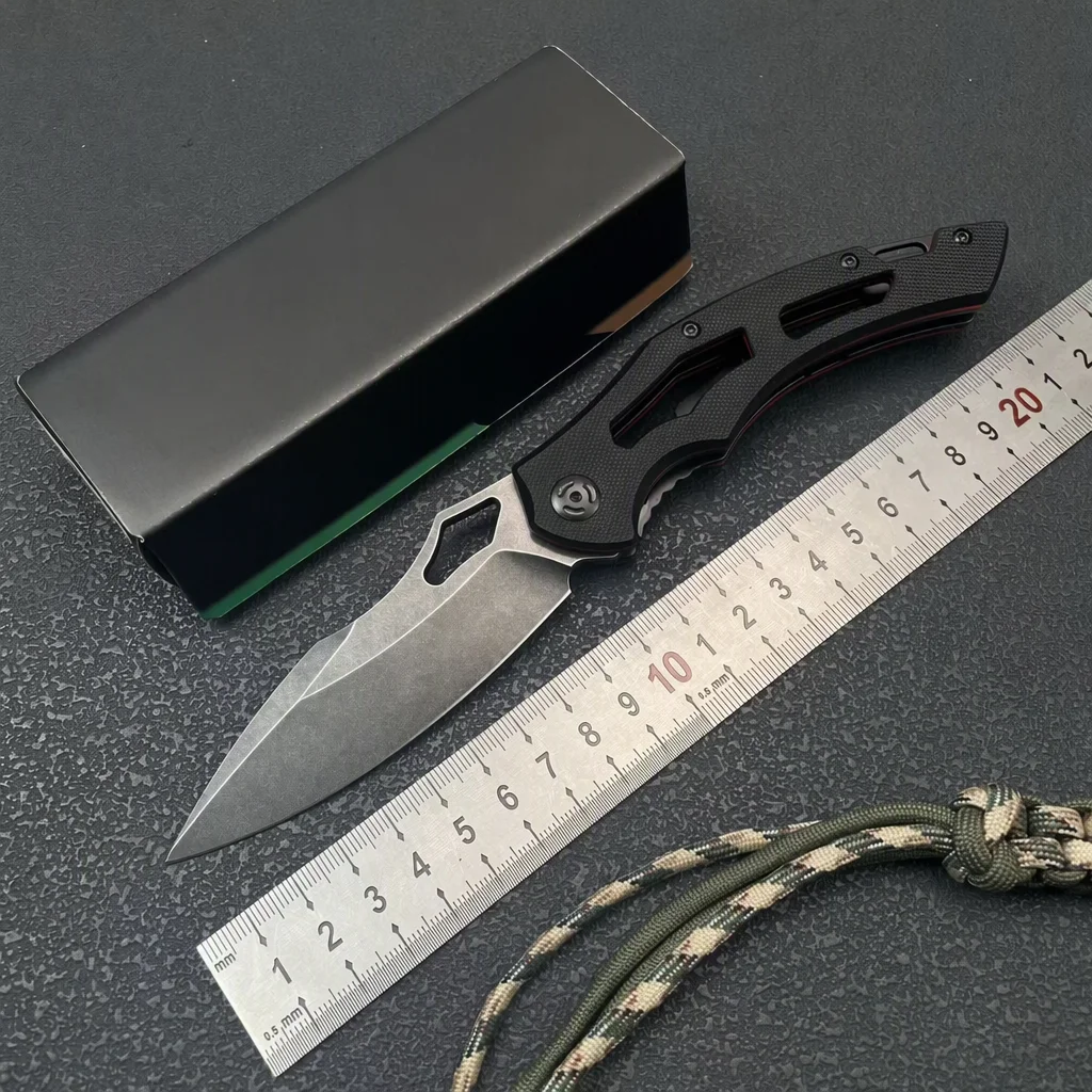 Premium EDC Folding Knife with 8Cr13MoV Steel Blade G10 Handle Compact Pocket Knife Outdoor Survival Tool - view 3