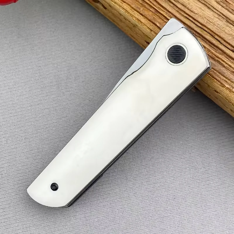 Customization Sharp Beef Bone Handle Camping Hunting Knife Tactical Survival Outdoor Damascus Pocket Knife - view 5