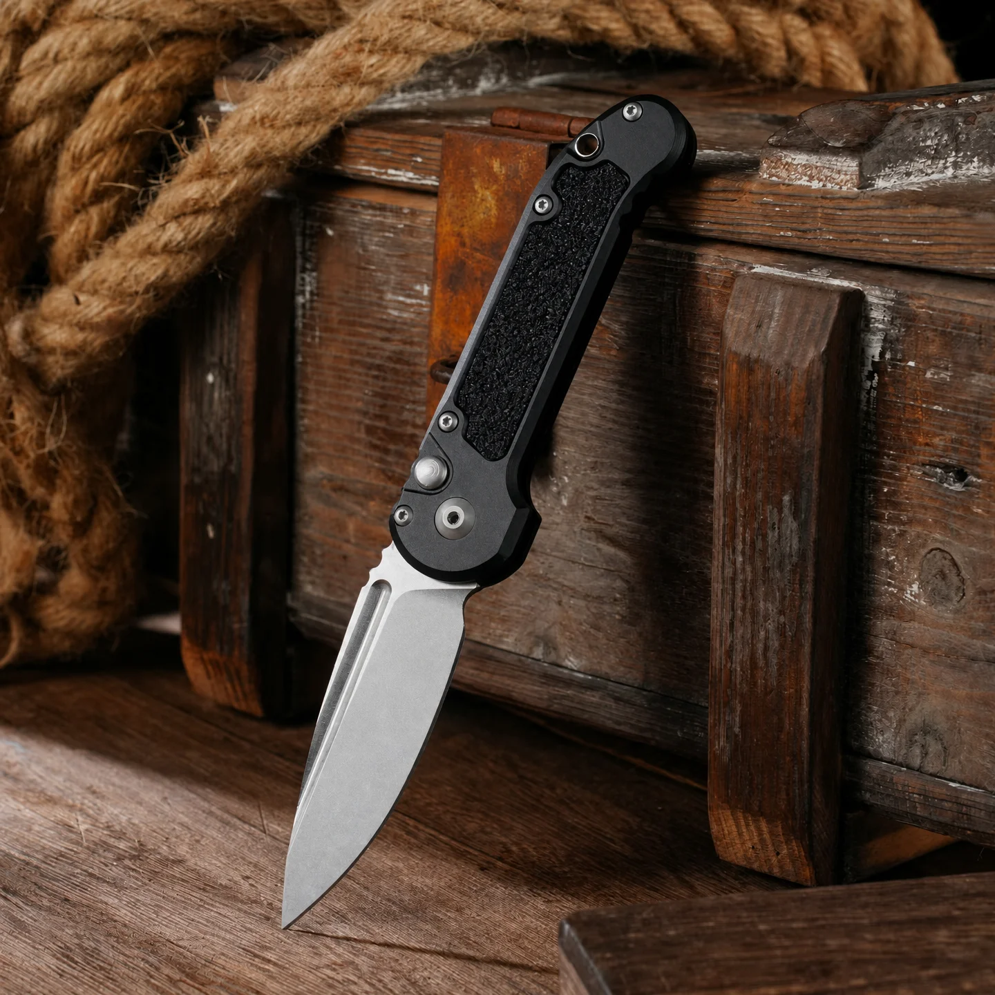 Tactical Folding Knife 8Cr13 Steel Aluminum Handle Button Lock EDC Outdoor Camping Survival Pocket Knife 103g - view 3