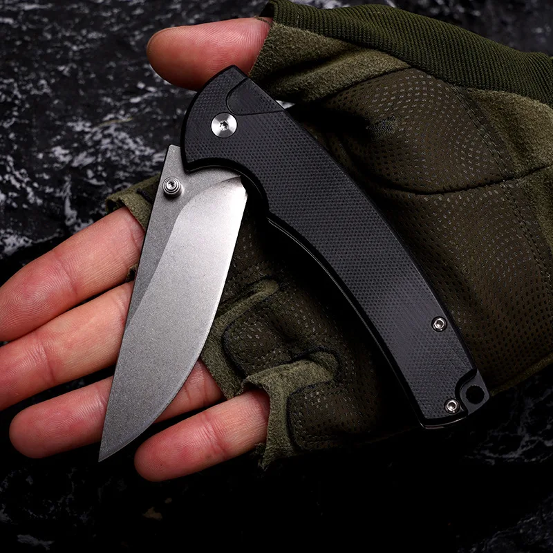 D2 Steel Blade Outdoor Edc Folding Knife With G10 Handle - view 4